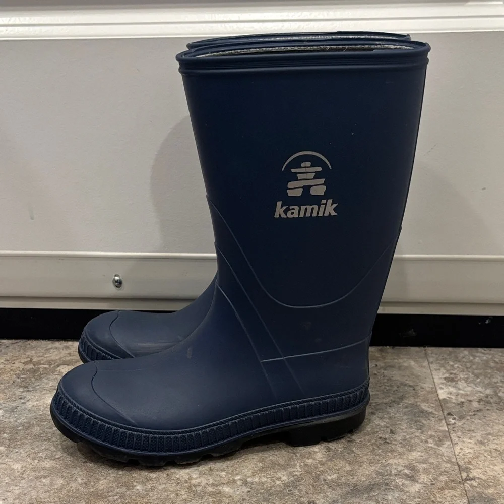 Kamik Dark Blue Waterproof Rain Boots